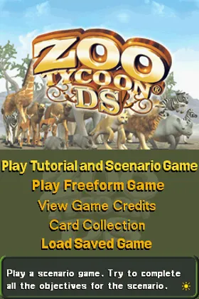 Zoo Tycoon DS (USA) screen shot title